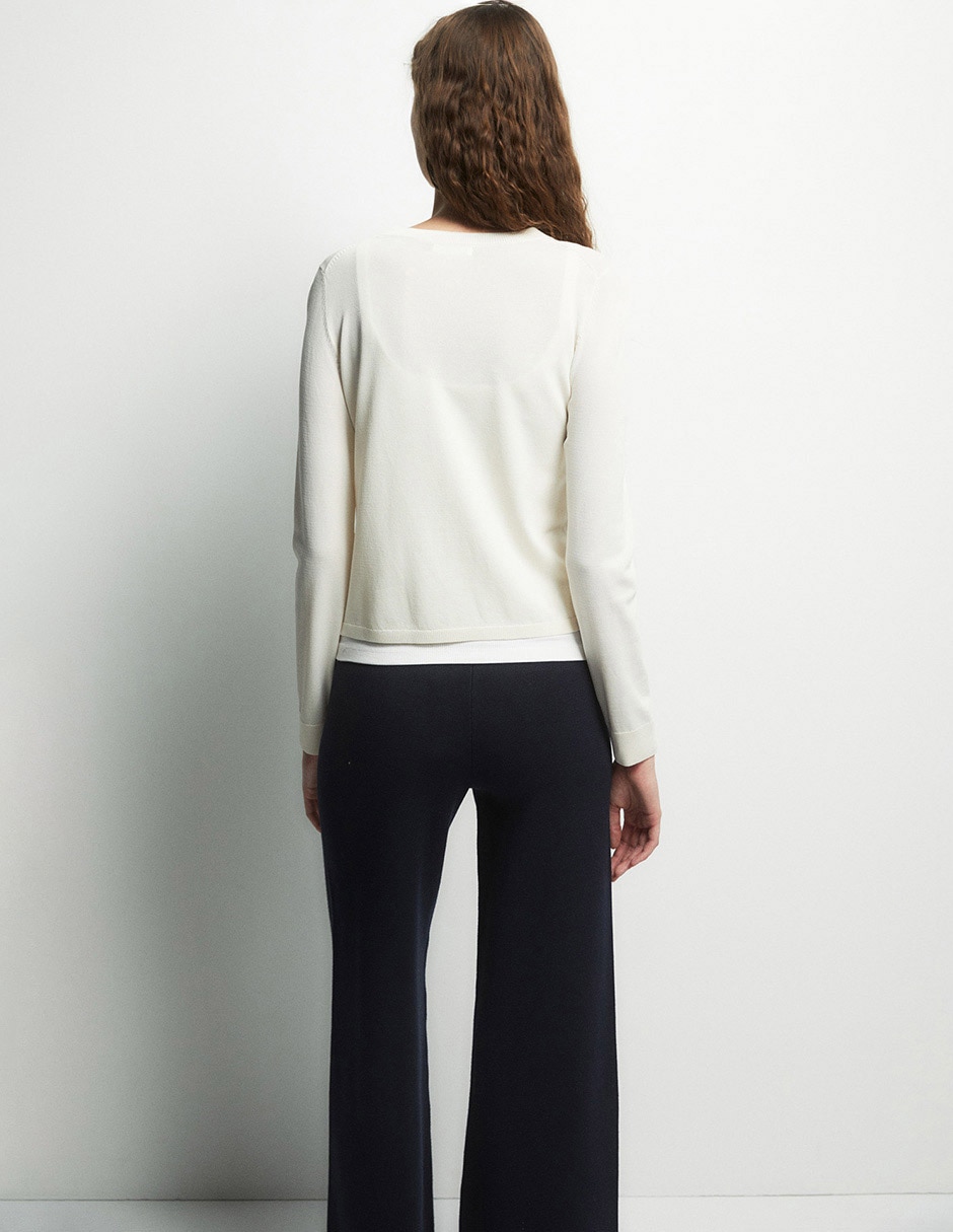 Suéter cuello redondo para mujer