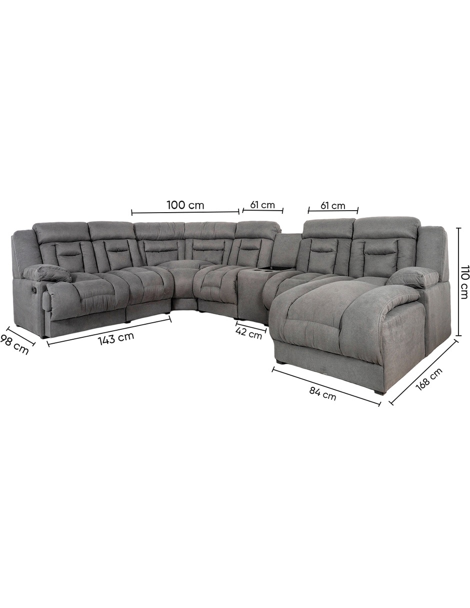 Sala modular Marise de velvet 16