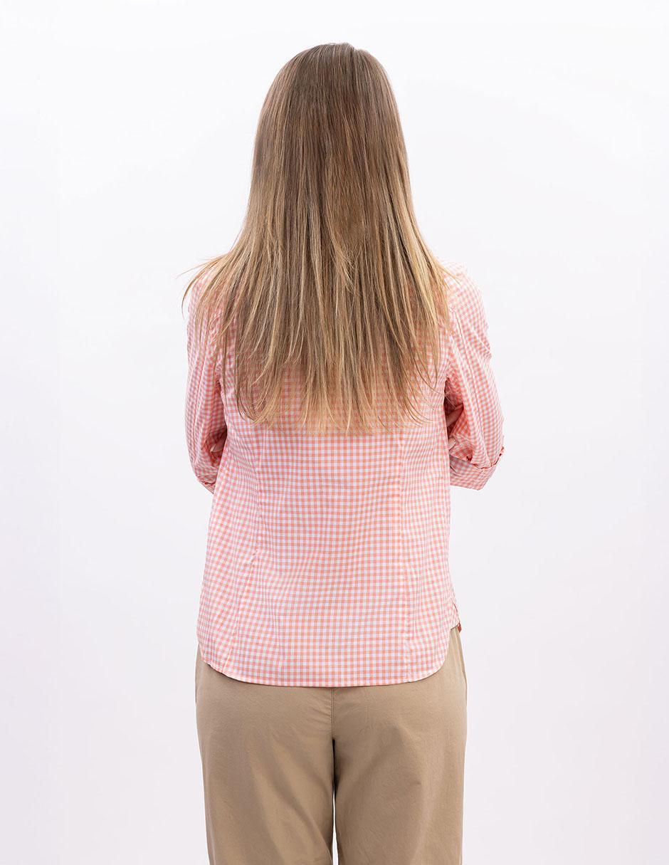 Camisa de algodón manga larga para mujer