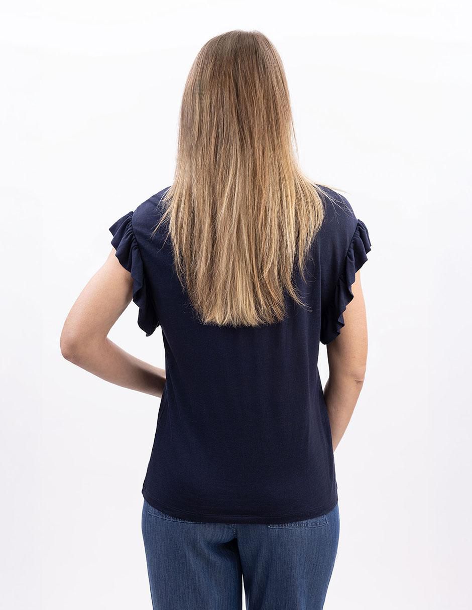 Blusa Nautica manga corta para mujer