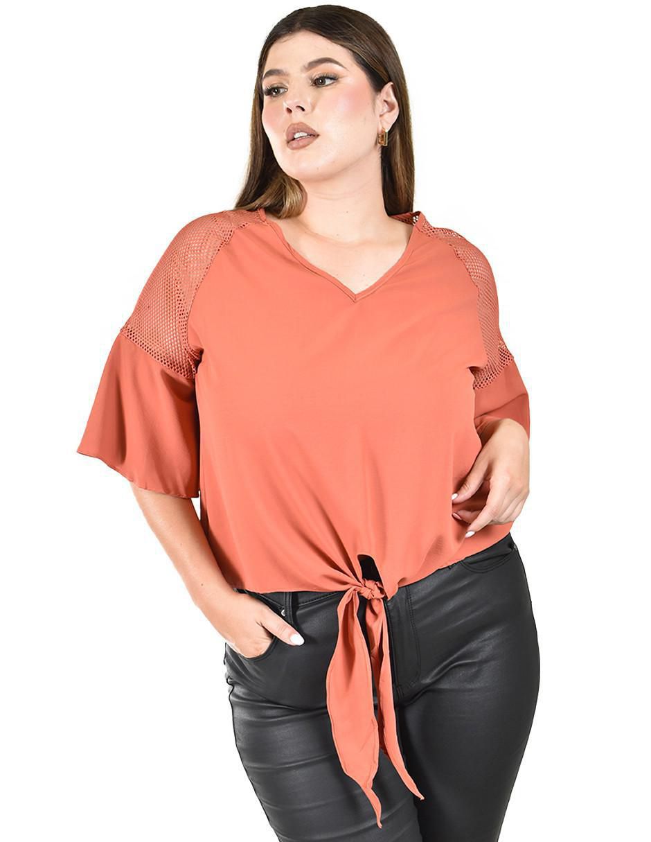 Blusa Roman Fashion manga al codo para mujer
