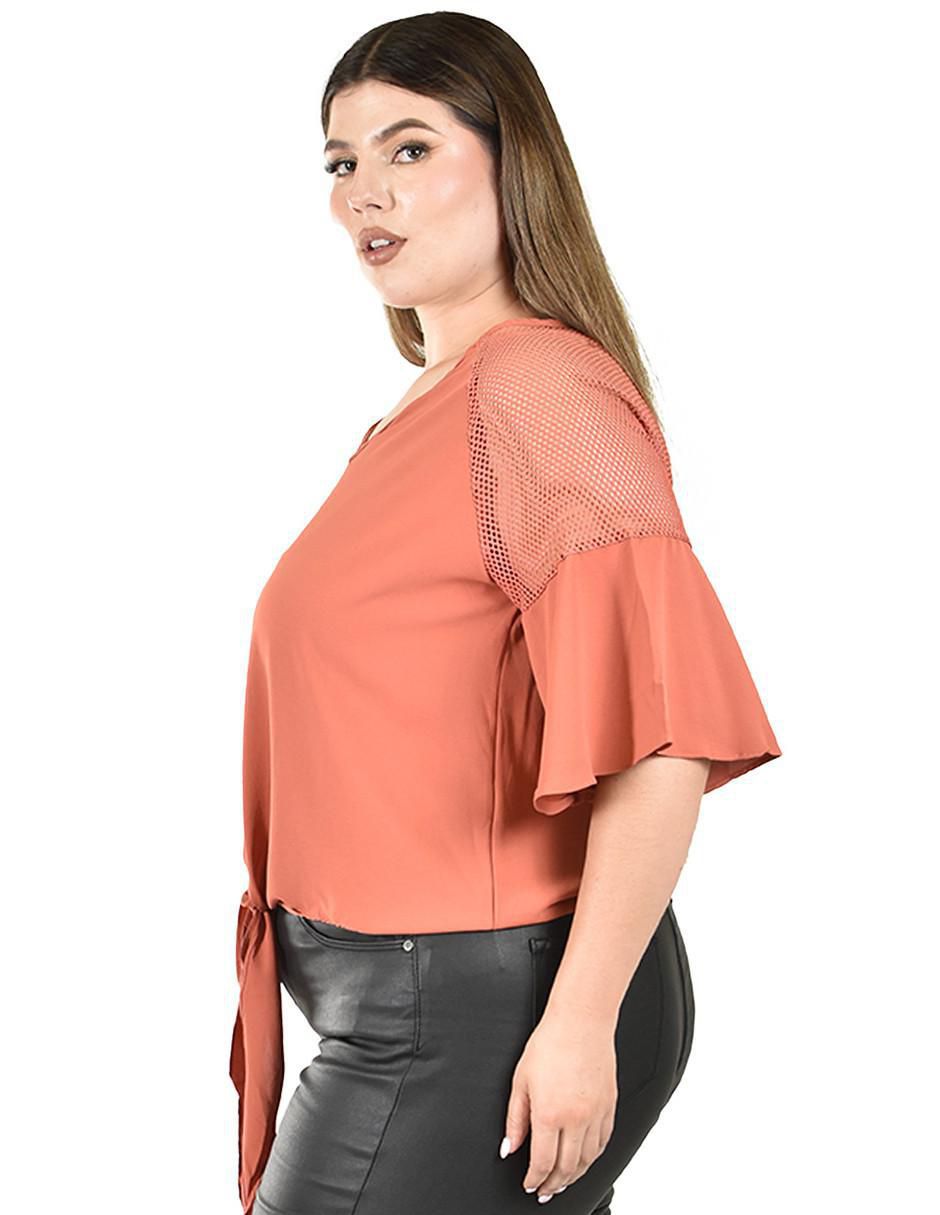 Blusa Roman Fashion manga al codo para mujer