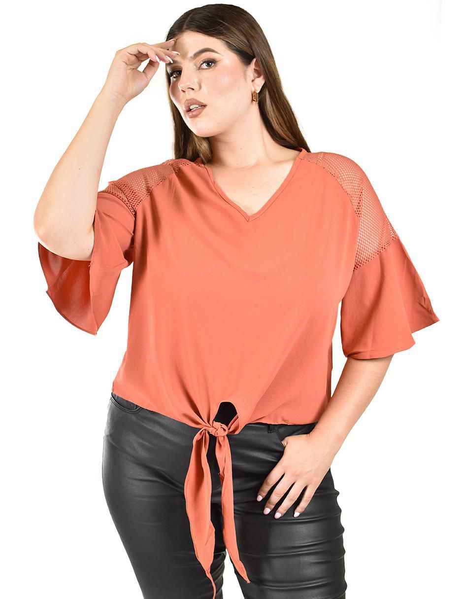 Blusa Roman Fashion manga al codo para mujer