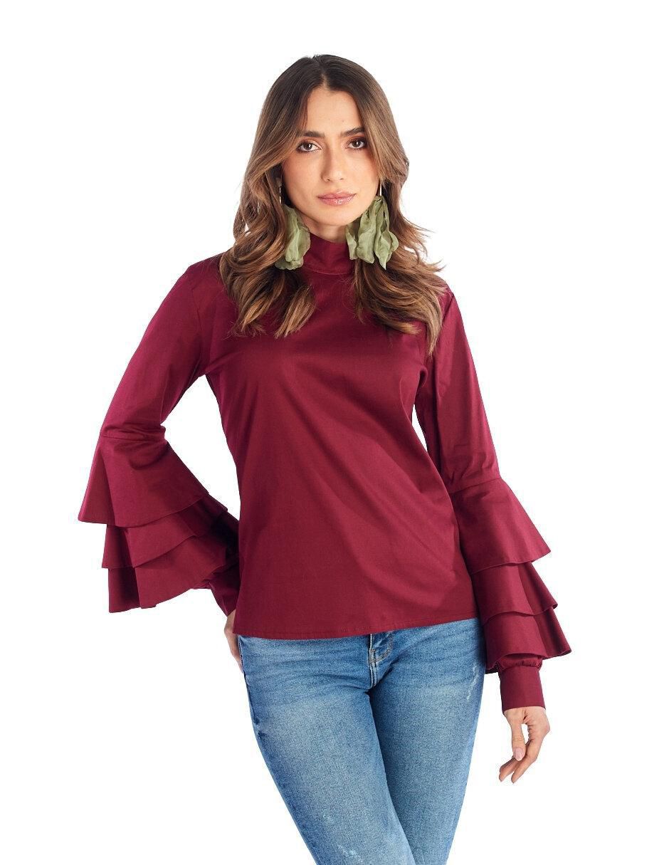 Blusa Beatriz Meade manga larga para mujer