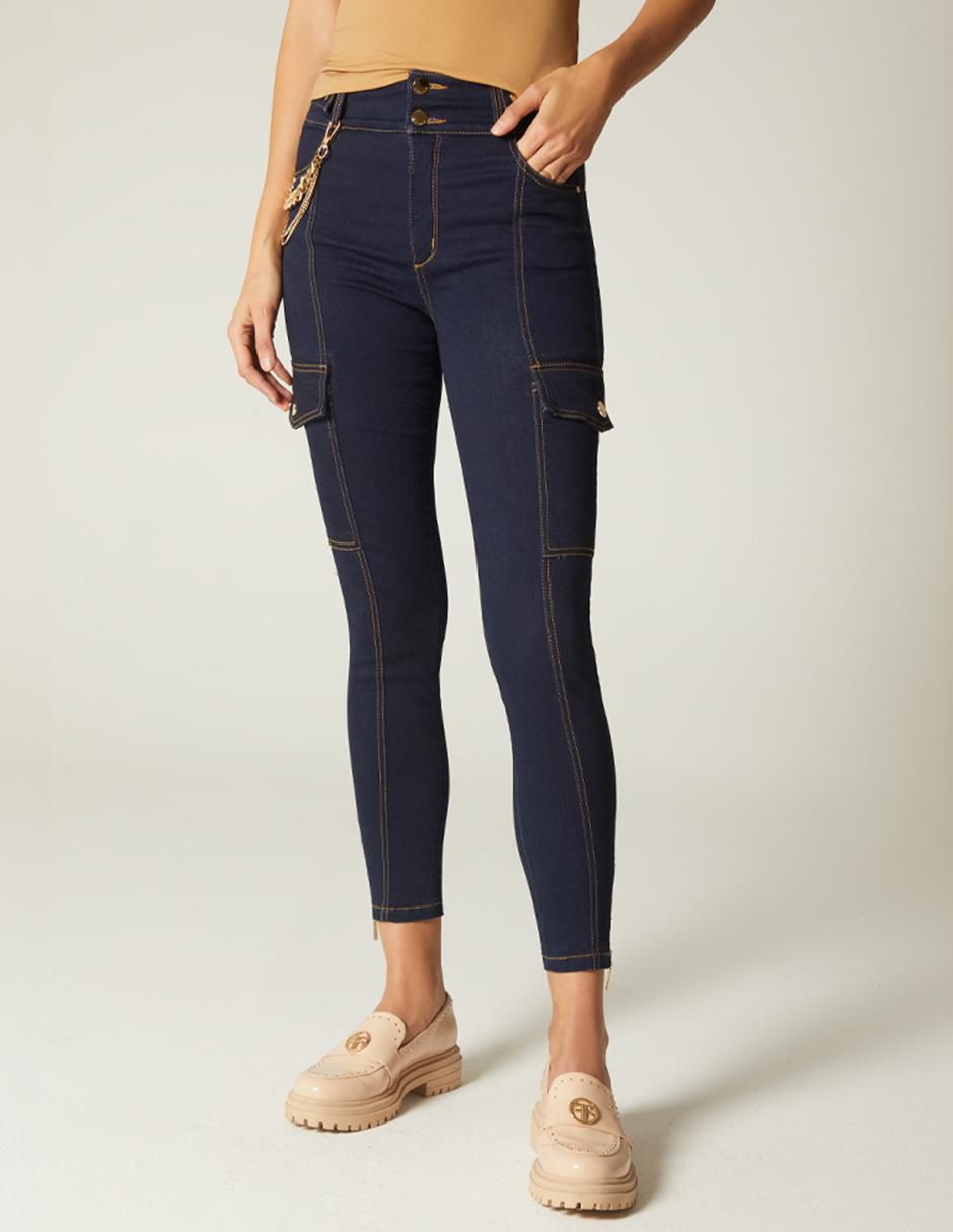 Jeans cargo ultra skinny para mujer Jeans cargo ultra skinny para mujer