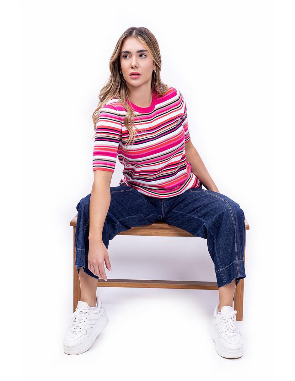 Blusa manga al codo para mujer 7