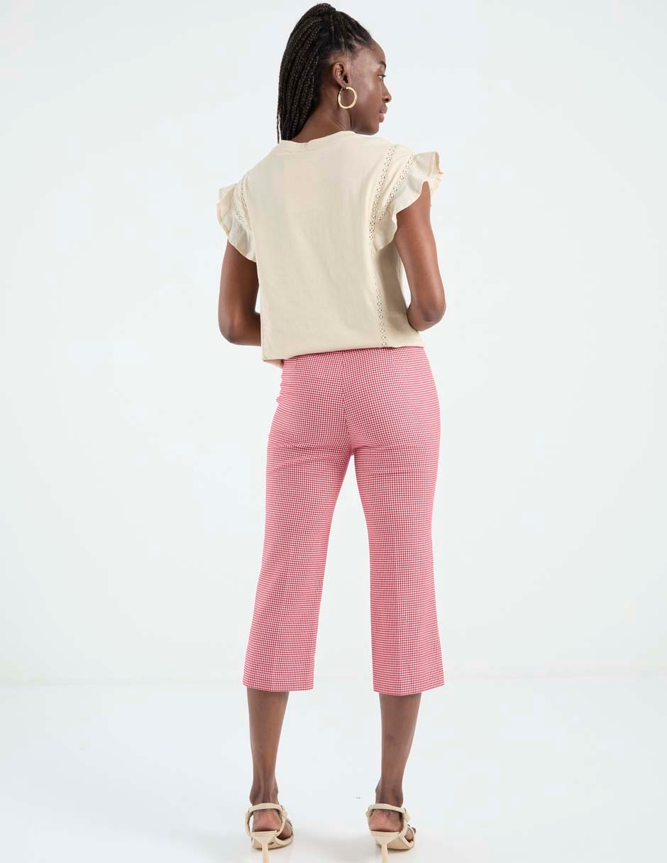 Pantalón capri Petite Studio straight para mujer