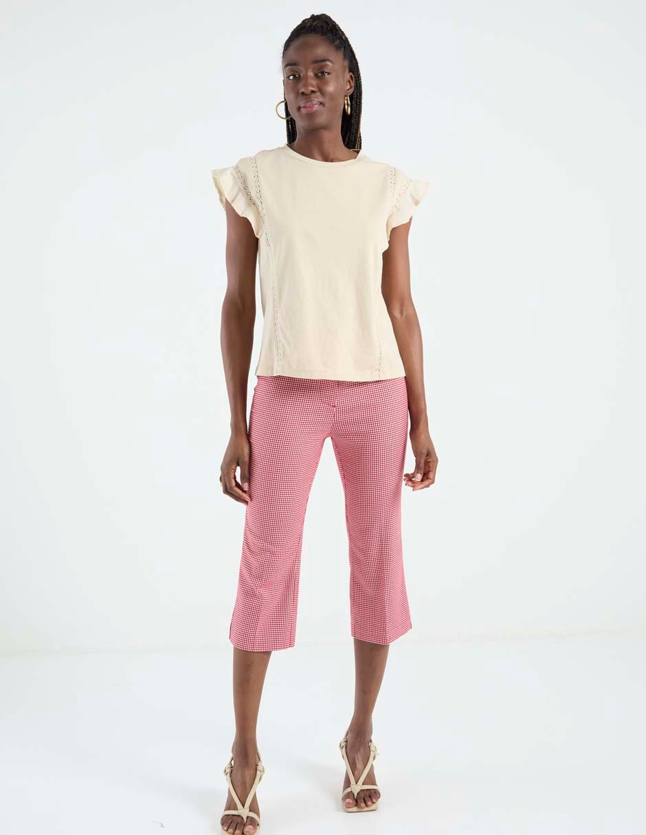 Pantalón capri Petite Studio straight para mujer