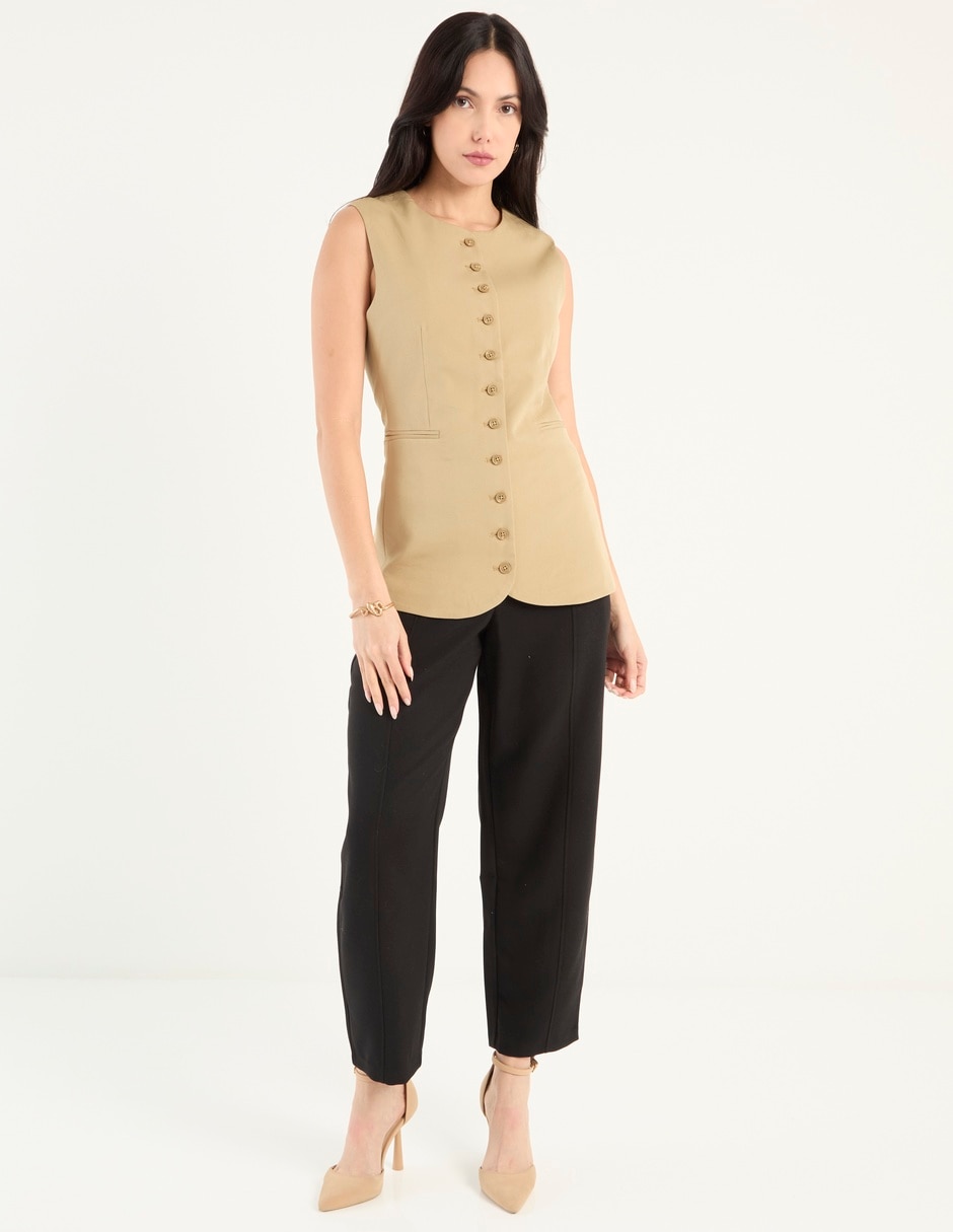 Pantalón de vestir straight para mujer 6
