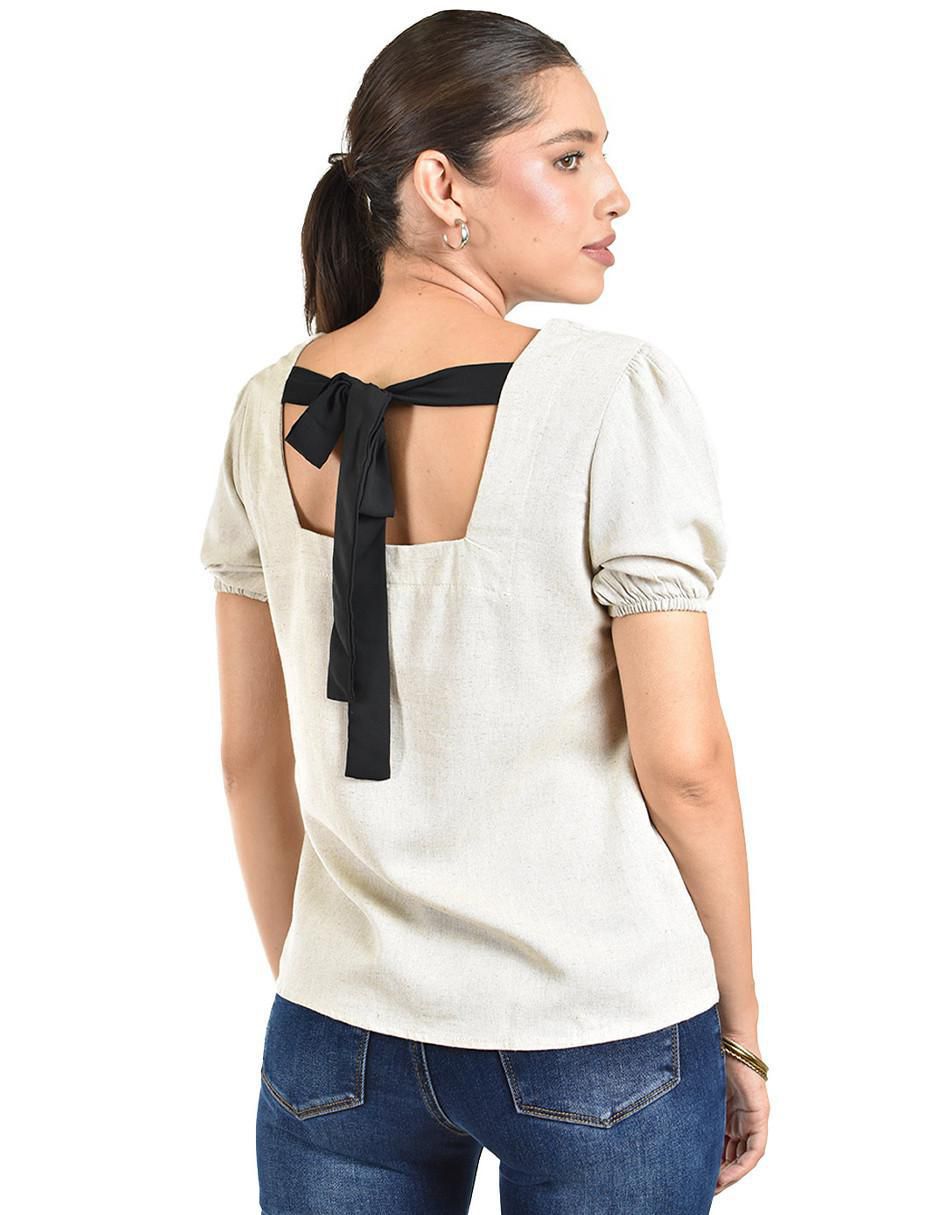 Blusa manga corta para mujer 7