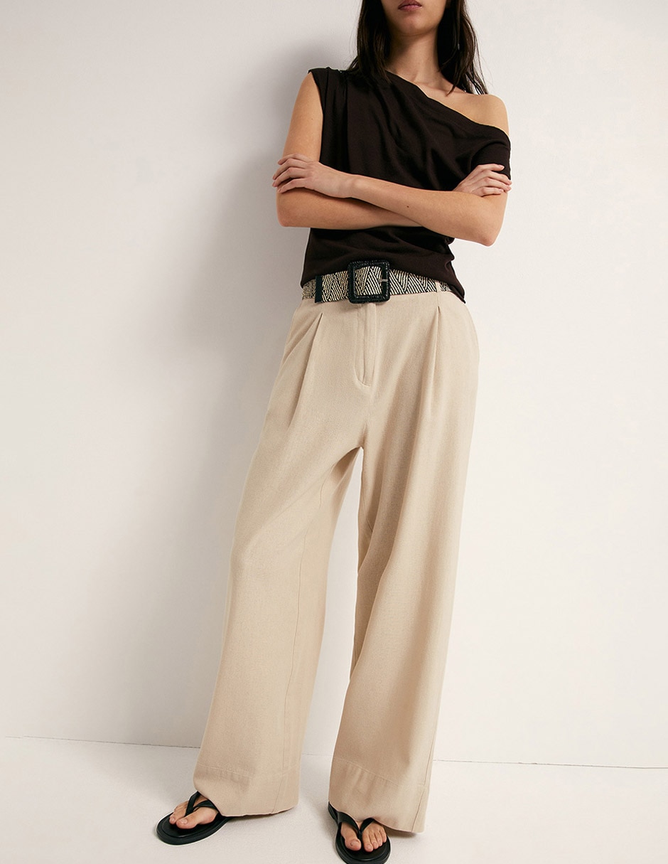 Pantalón flare Sfera amplio para mujer