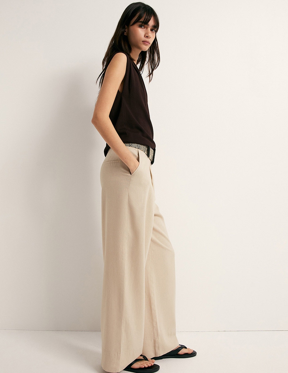 Pantalón flare Sfera amplio para mujer
