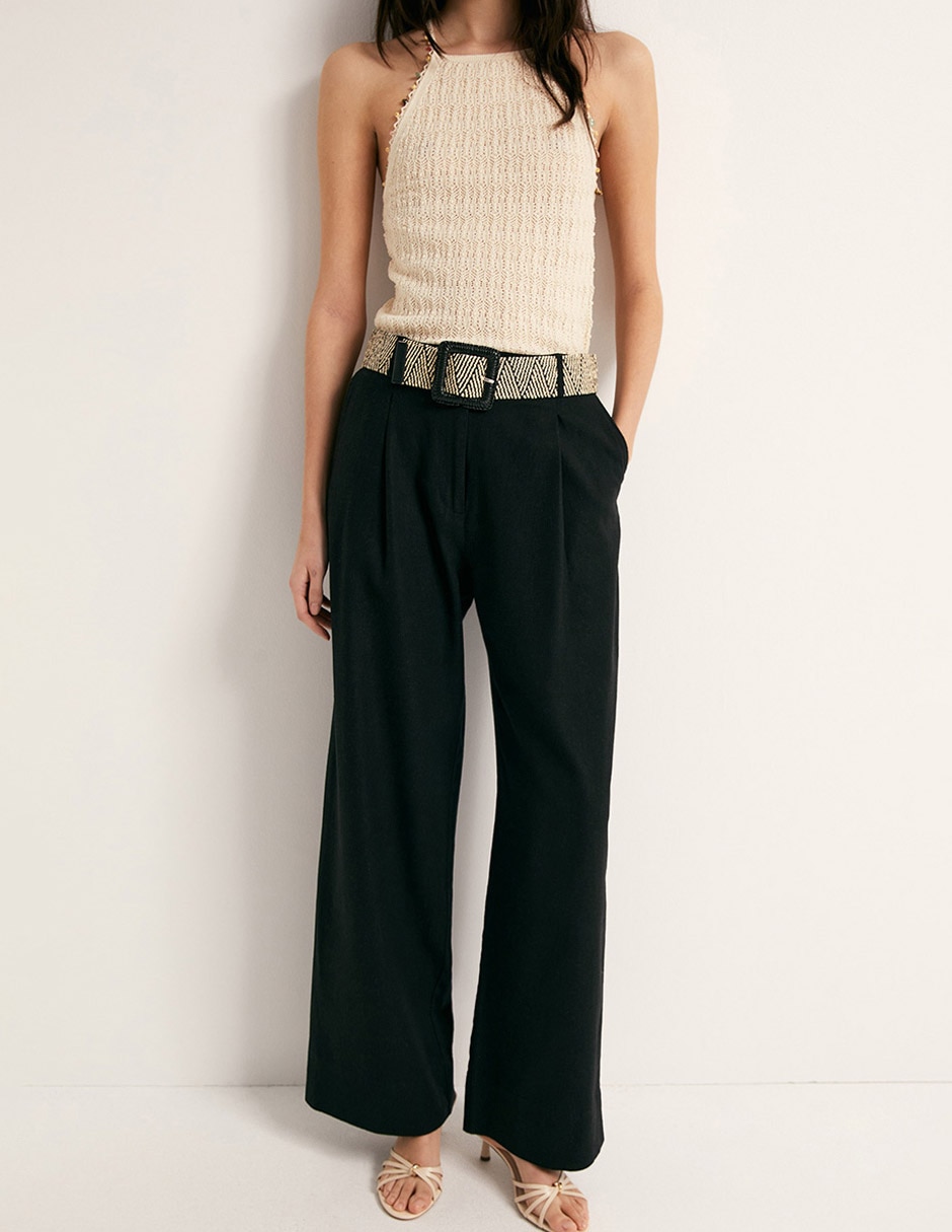 Pantalón flare amplio para mujer 3