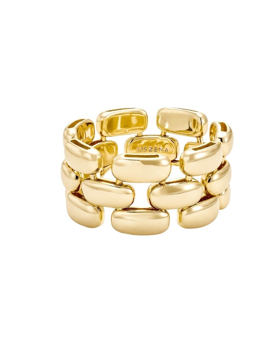 Anillo de eslabones Classic Revisite de plata P 925 con acabado baño de oro Anillo de eslabones Classic Revisite de plata P 925 con acabado baño de oro