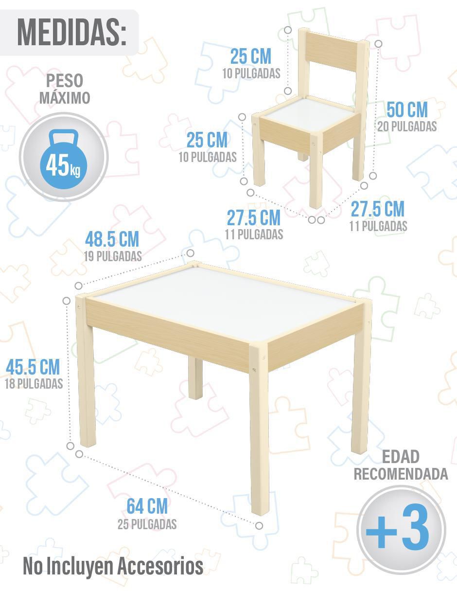 Set de mesa infantil Roots Learning Pebble de materialatt 3 piezas 4