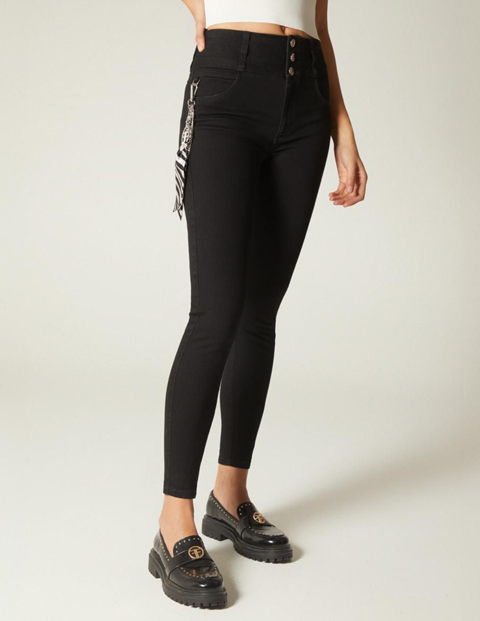 Jeans capri ultra skinny Studio F corte cintura para mujer