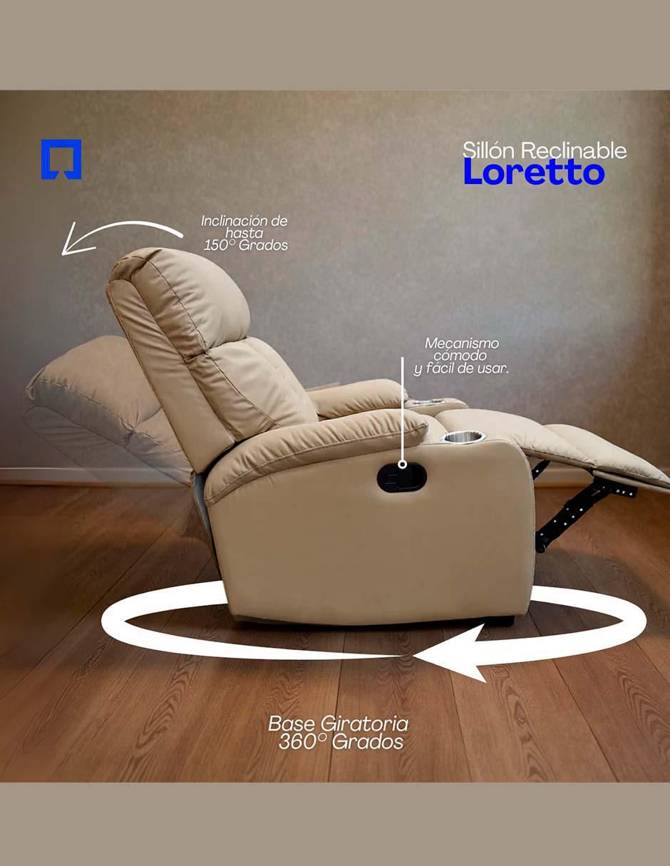 Reclinable Blue Room de vinipiel