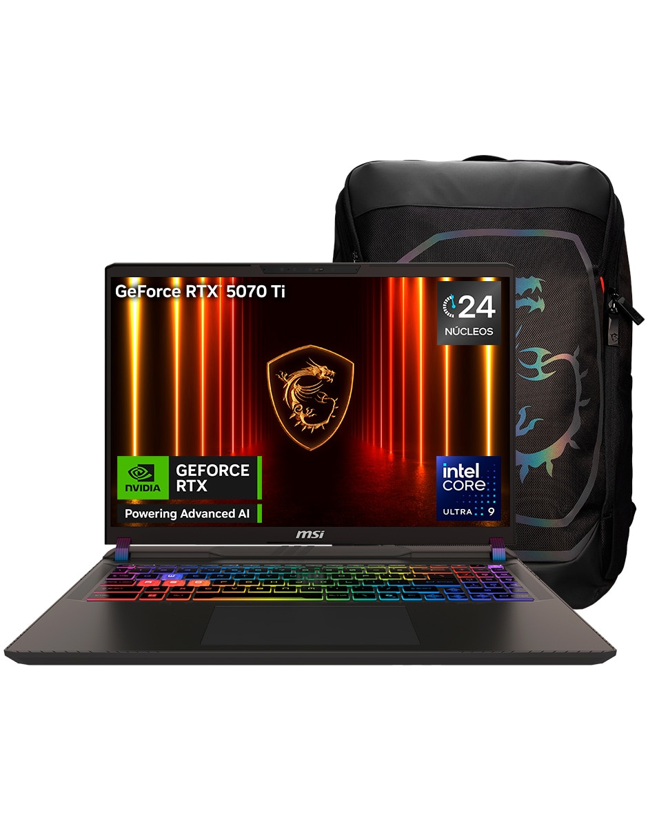 MSI Laptop gamer MSI Vector 16 HX 16 pulgadas QHD+ Intel Core Ultra 9 NVIDIA GeForce RTX 5070 Ti 16 GB RAM 1 TB SSD