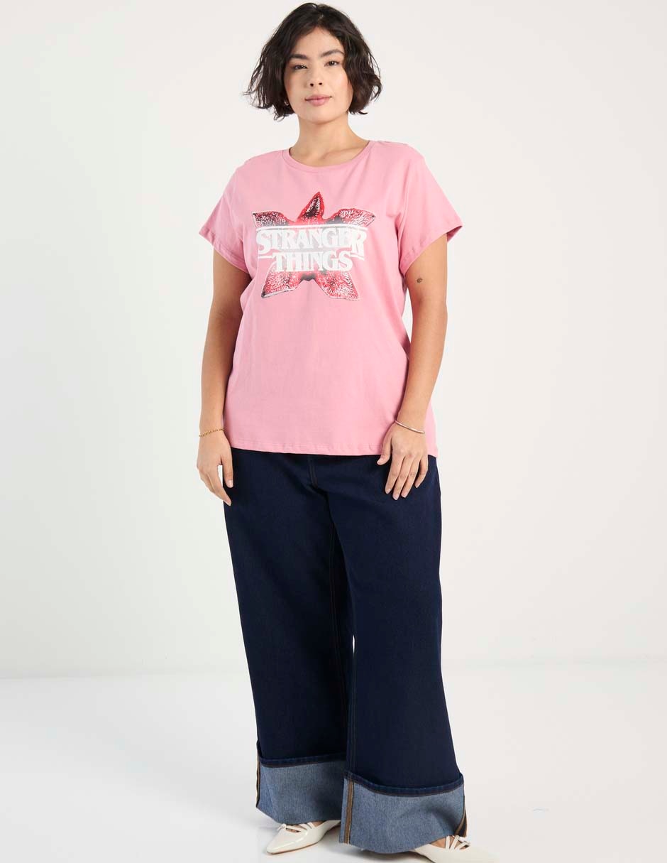 Playera manga corta cuello redondo para mujer 3