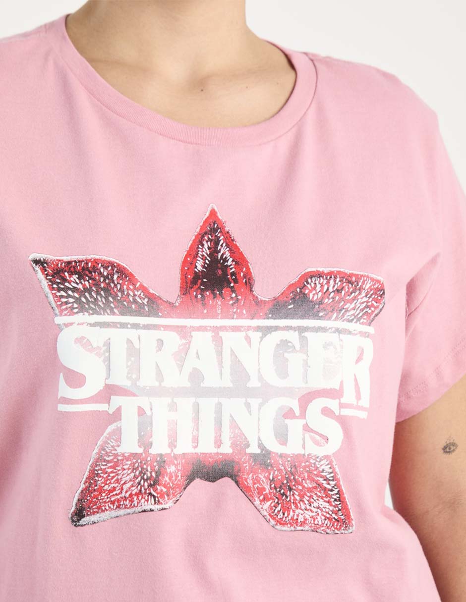 Playera manga corta cuello redondo para mujer 4