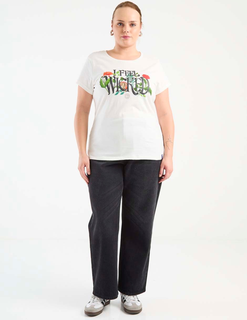 Playera manga corta Tee Bar cuello redondo para mujer
