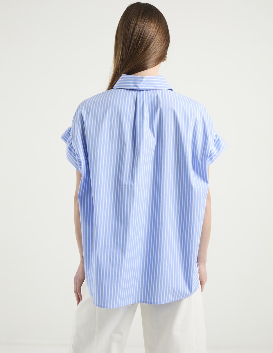 Blusa camisera manga corta para mujer 5