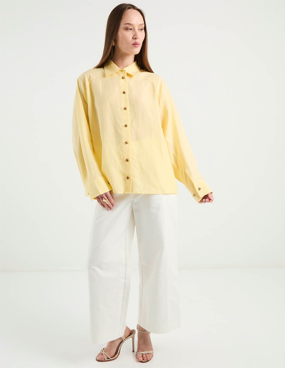 Pantalón coulotte amplio para mujer 4
