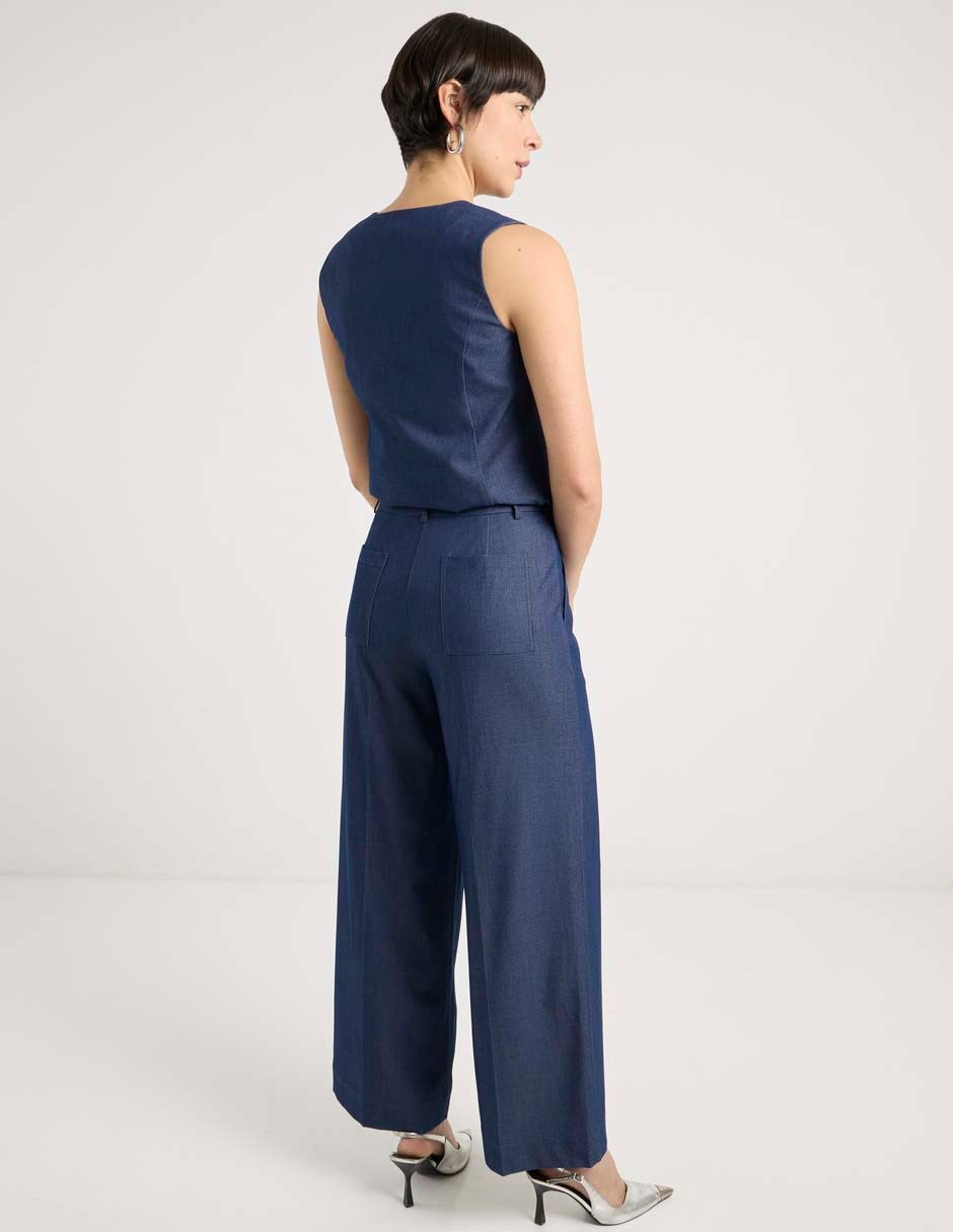 Pantalón coulotte amplio para mujer 5
