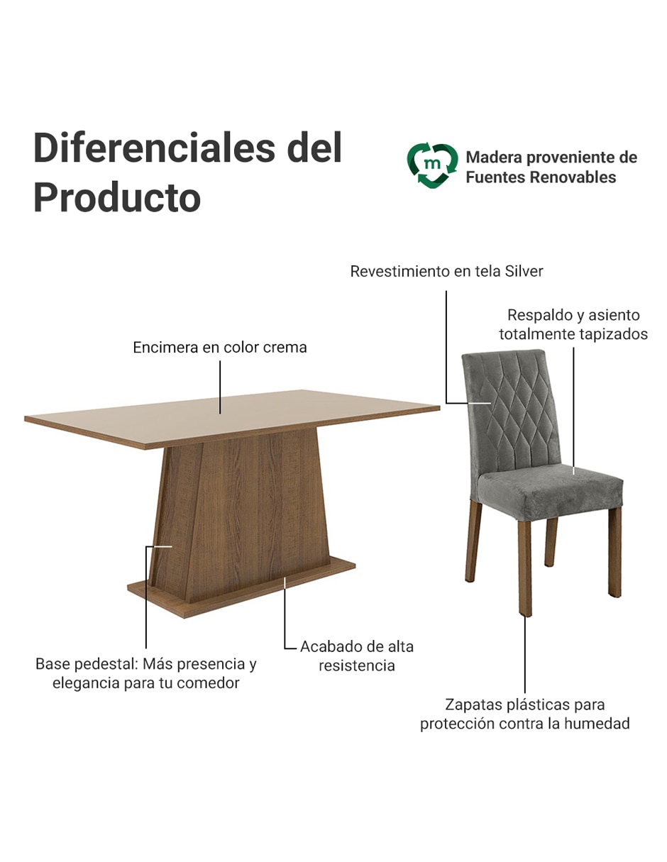 Comedor briyney para 6 personas 3