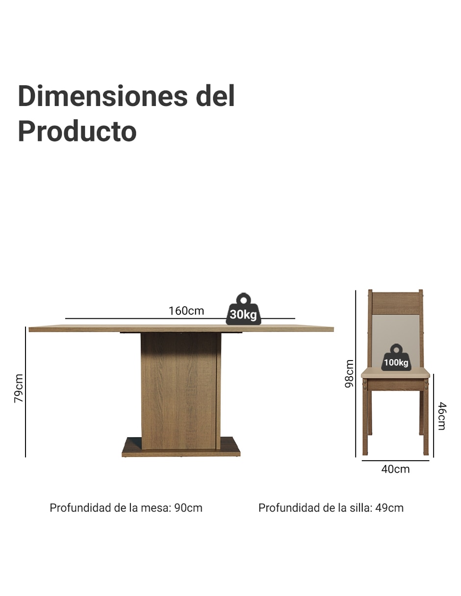 Comedor Augusta para 6 personas 8