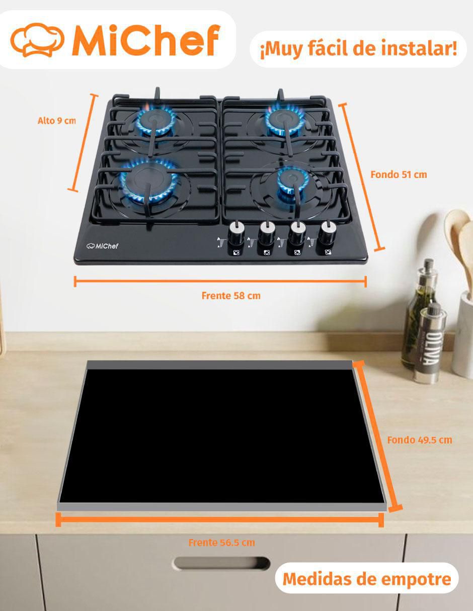COMBO FUSILLI PARRILLA 60 CM CON 4 QUEMA 13