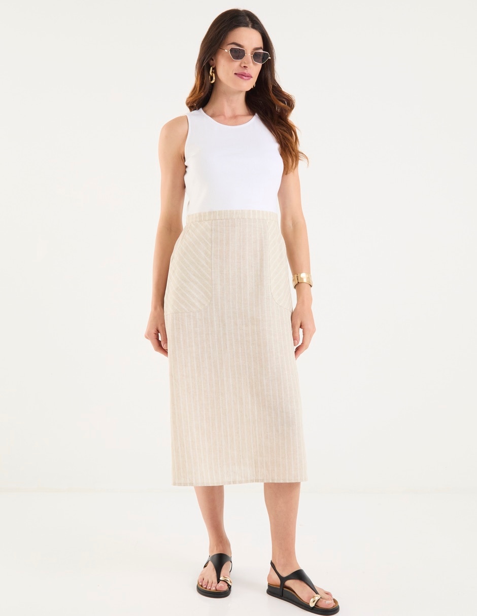 Vestido midi casual Map para mujer