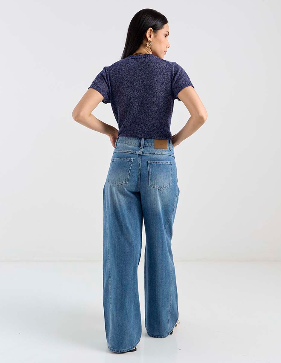 Jeans acampanado flare Kur.Kuma para mujer