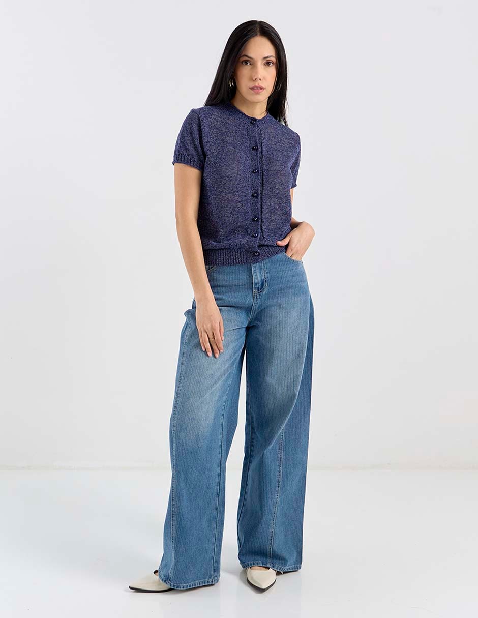 Jeans acampanado flare Kur.Kuma para mujer