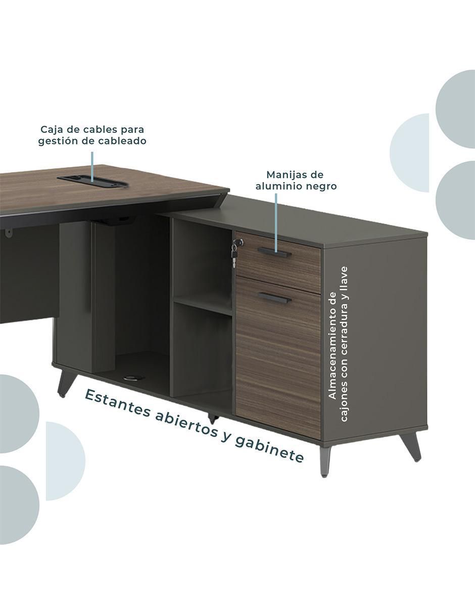 Escritorio armable Lateral Cracovia 160 de melamina 3
