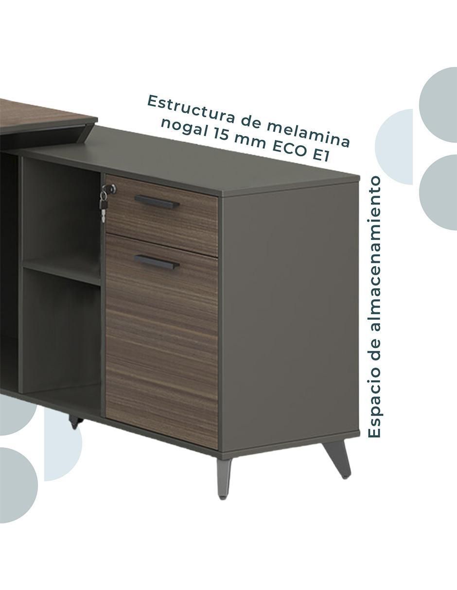 Escritorio armable Lateral Cracovia 160 de melamina 4