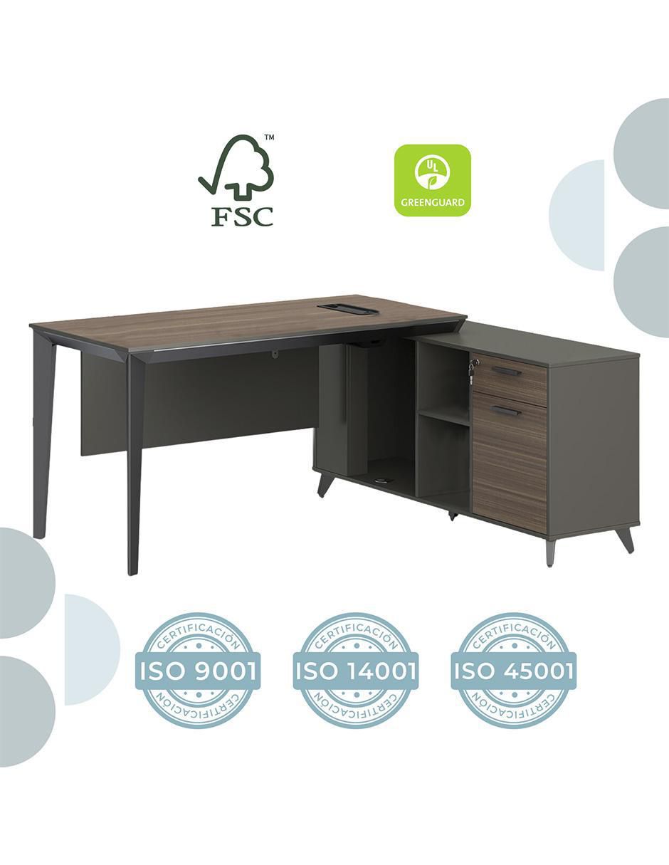 Escritorio armable Lateral Cracovia 160 de melamina 5