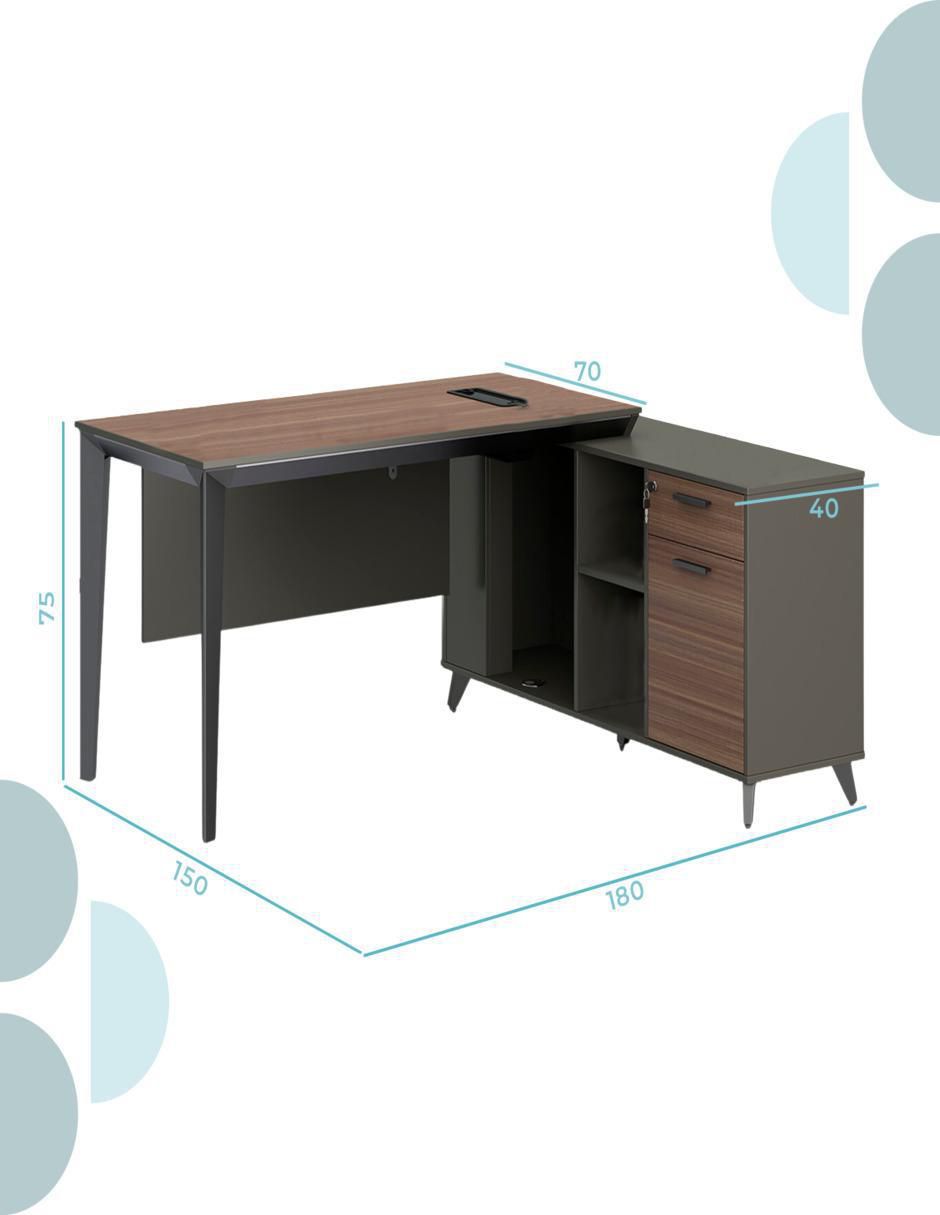 Escritorio armable Cracovia de melamina 9