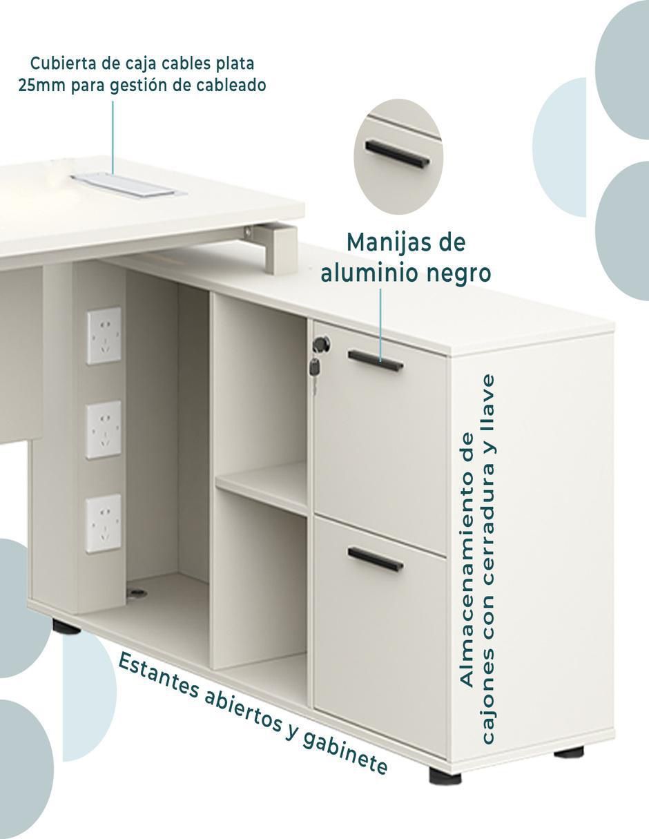 Escritorio armable Zadar 160 de melamina 4