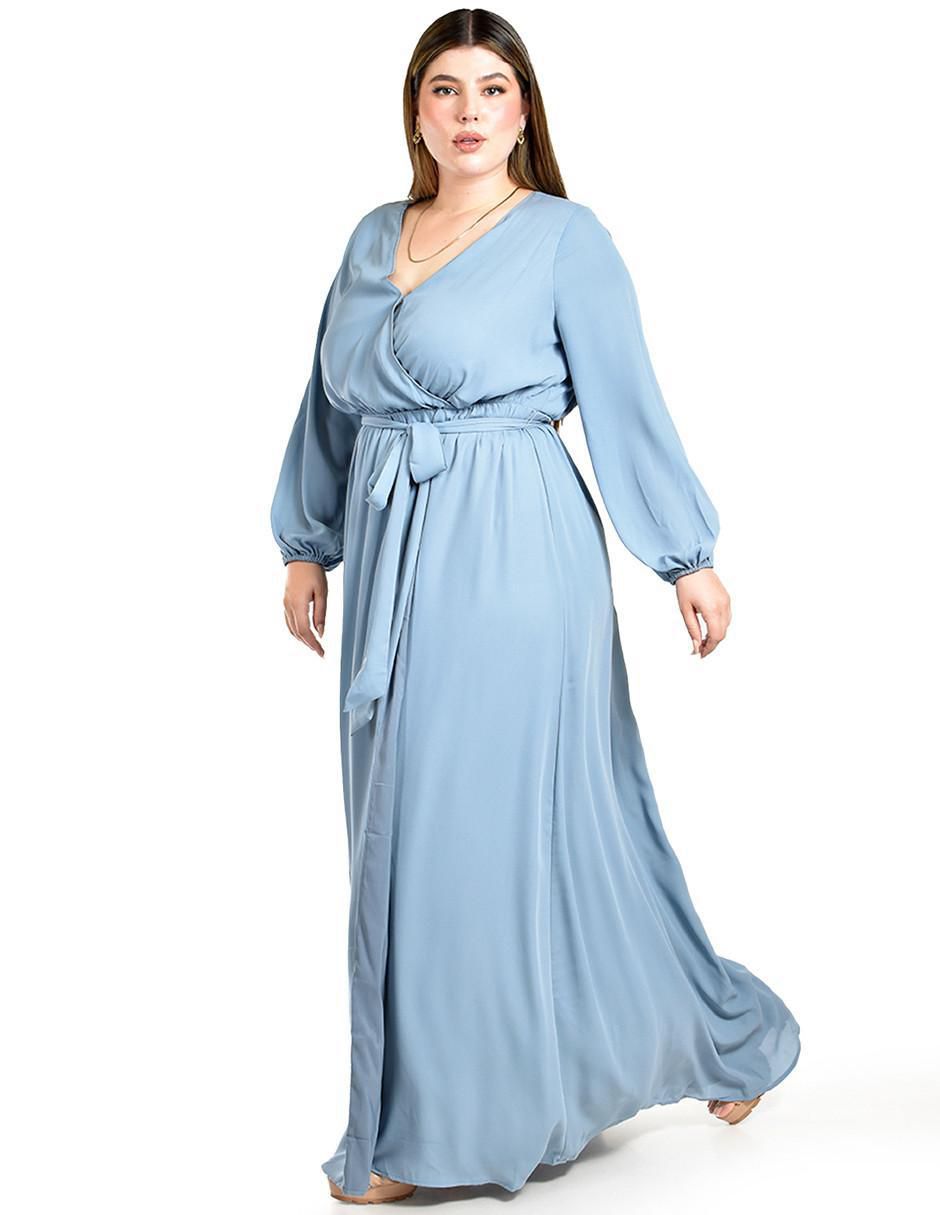 Vestido maxi de fiesta escote V 5