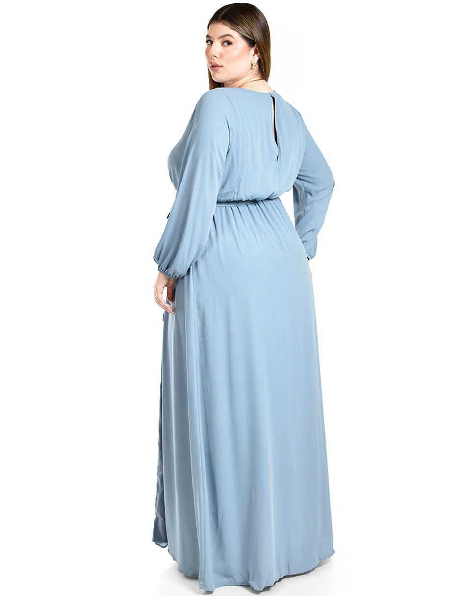 Vestido maxi de fiesta escote V
