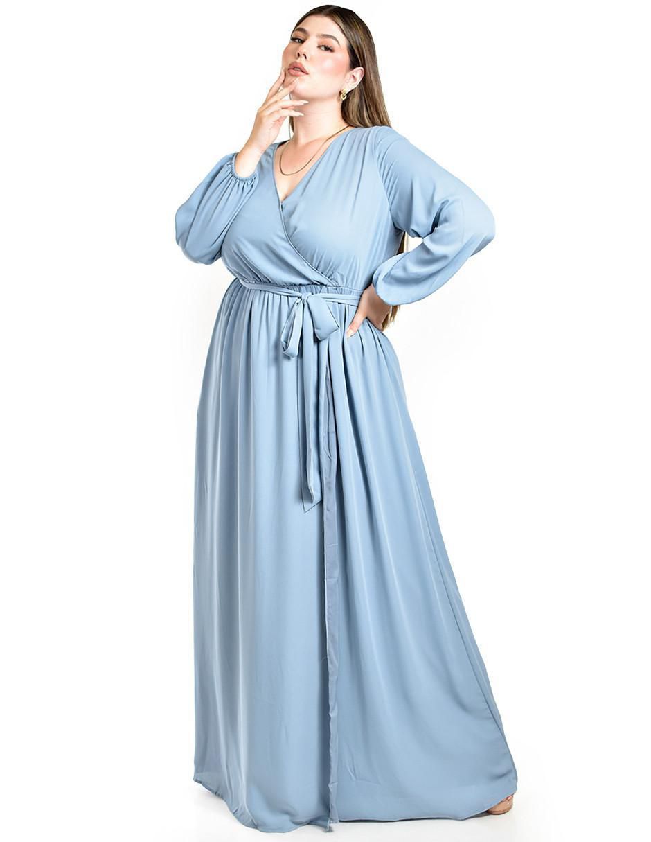 Vestido maxi de fiesta escote V