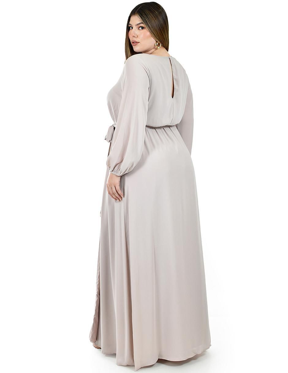 Vestido maxi de fiesta escote V