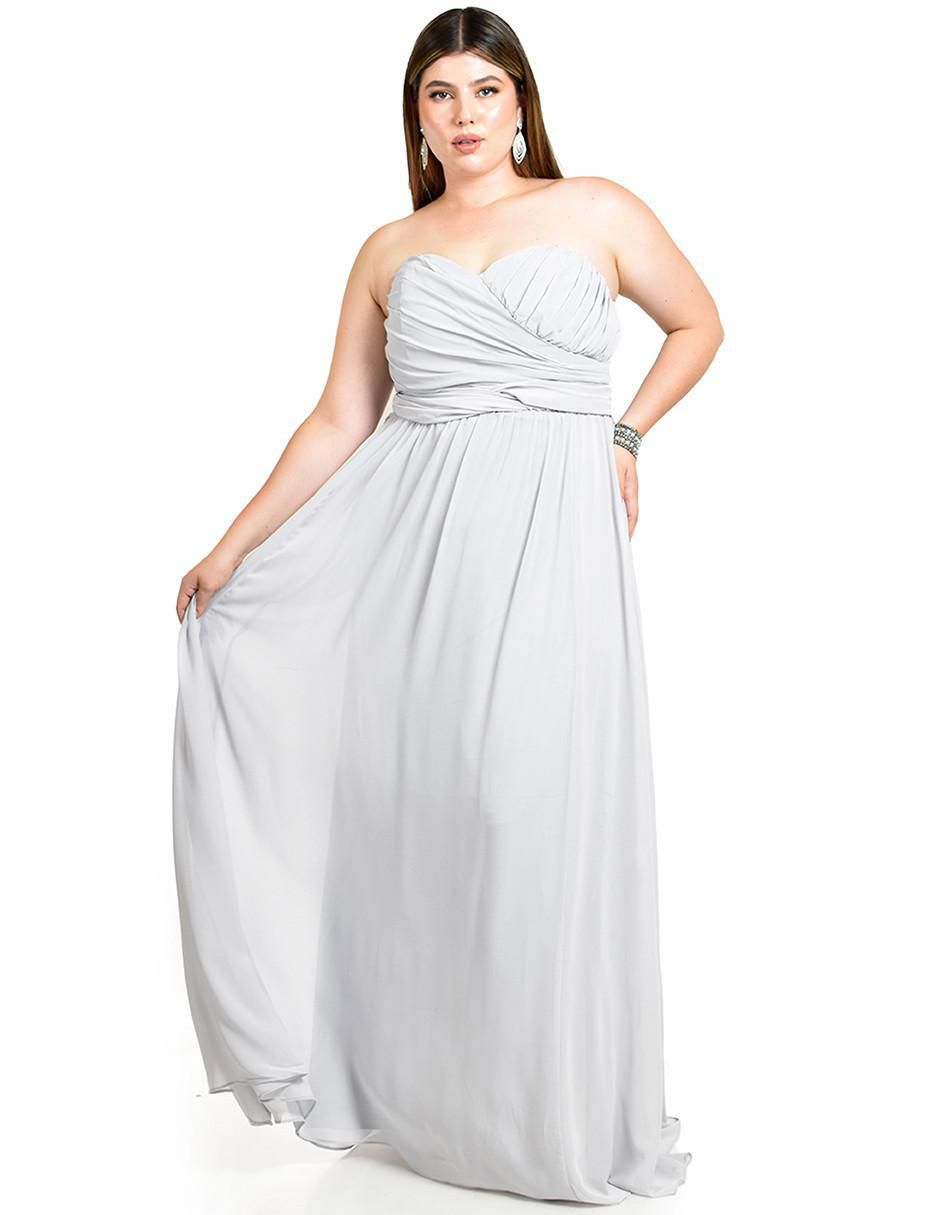 Vestido maxi de fiesta escote Corazón Vestido maxi de fiesta escote Corazón