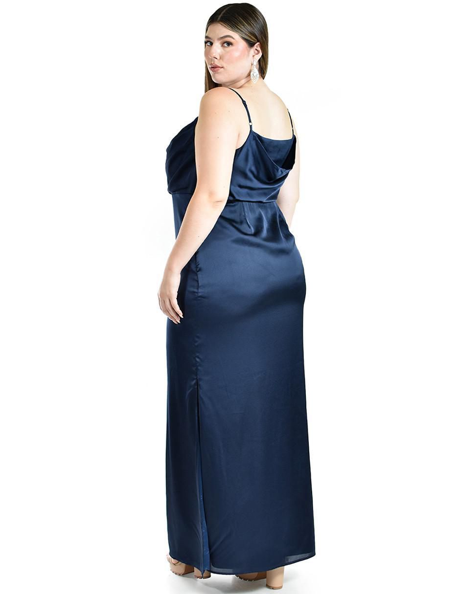 Vestido maxi de fiesta escote Cuadrado