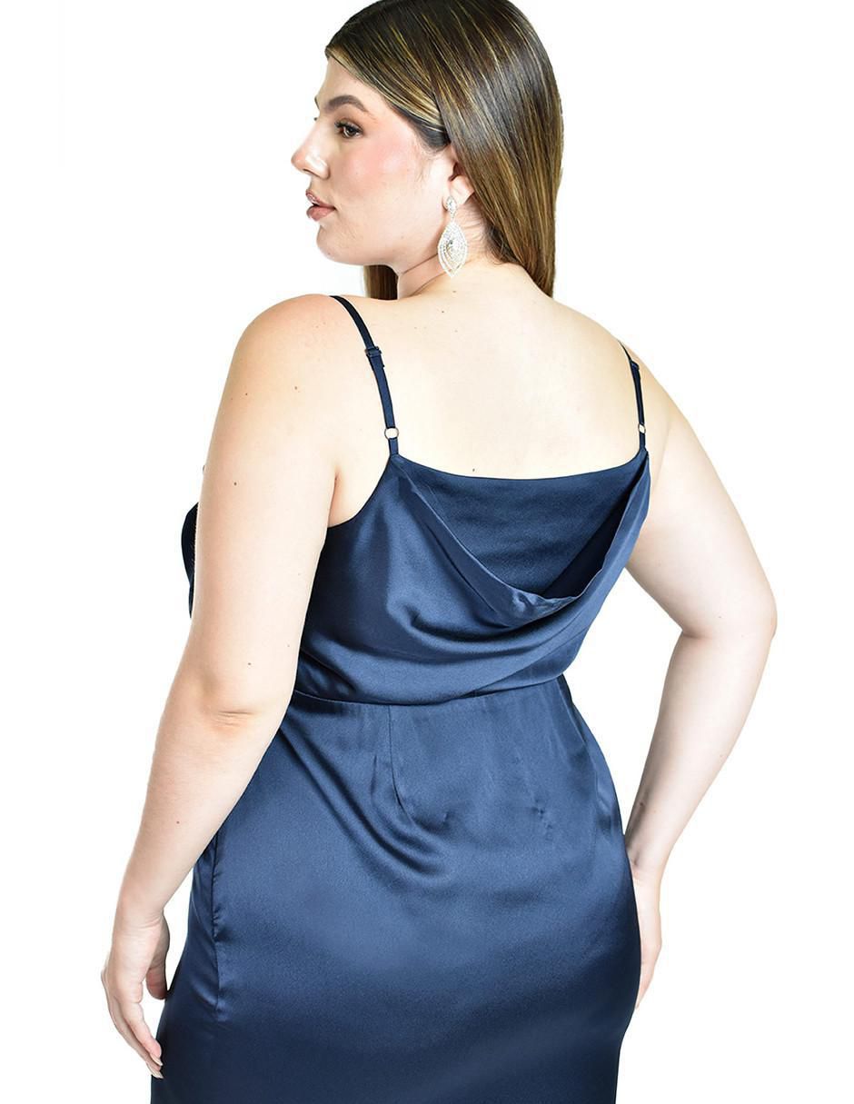 Vestido maxi de fiesta escote Cuadrado