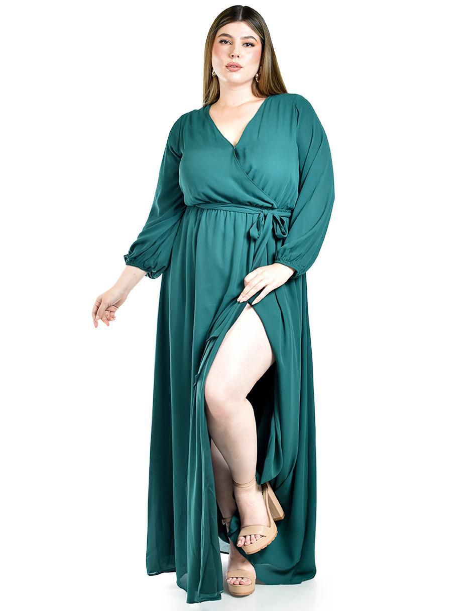 Vestido maxi de fiesta escote V