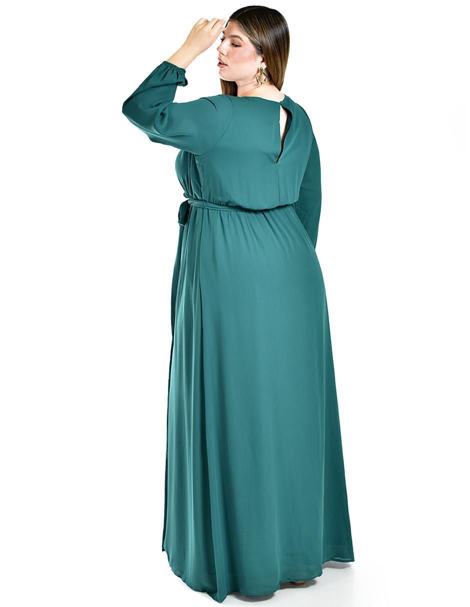 Vestido maxi de fiesta escote V