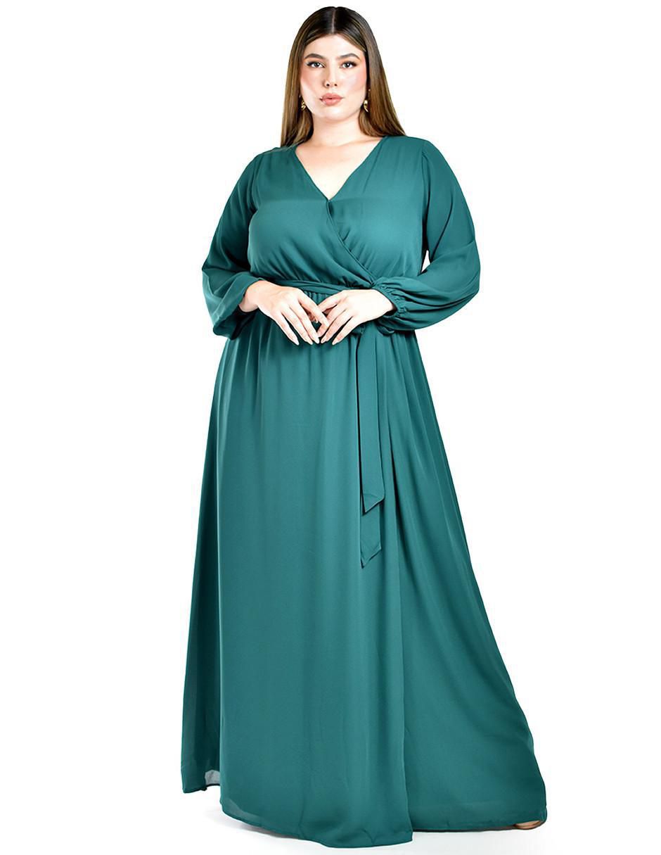 Vestido maxi de fiesta escote V