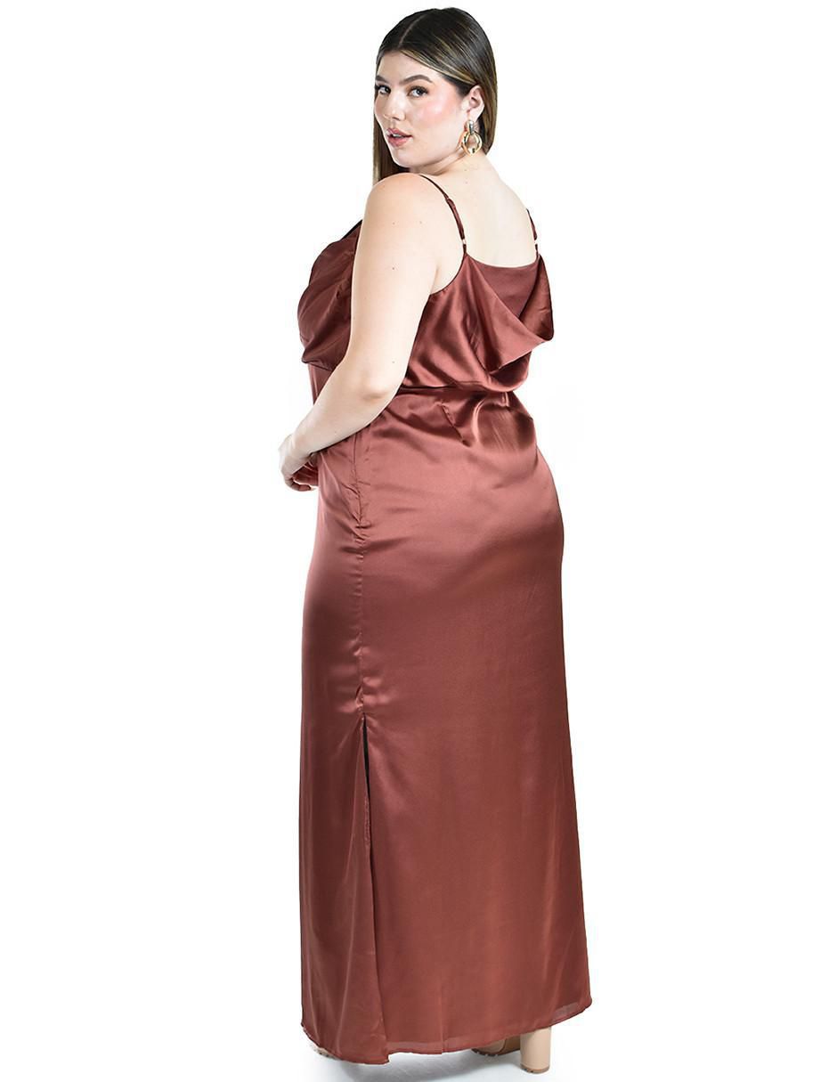 Vestido maxi de fiesta escote Cuadrado